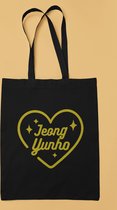 Ateez Member Jeong Yunho Gold Totebag - Korean Boyband - Kpop fans - Fan Art Merchandise - Onze Size