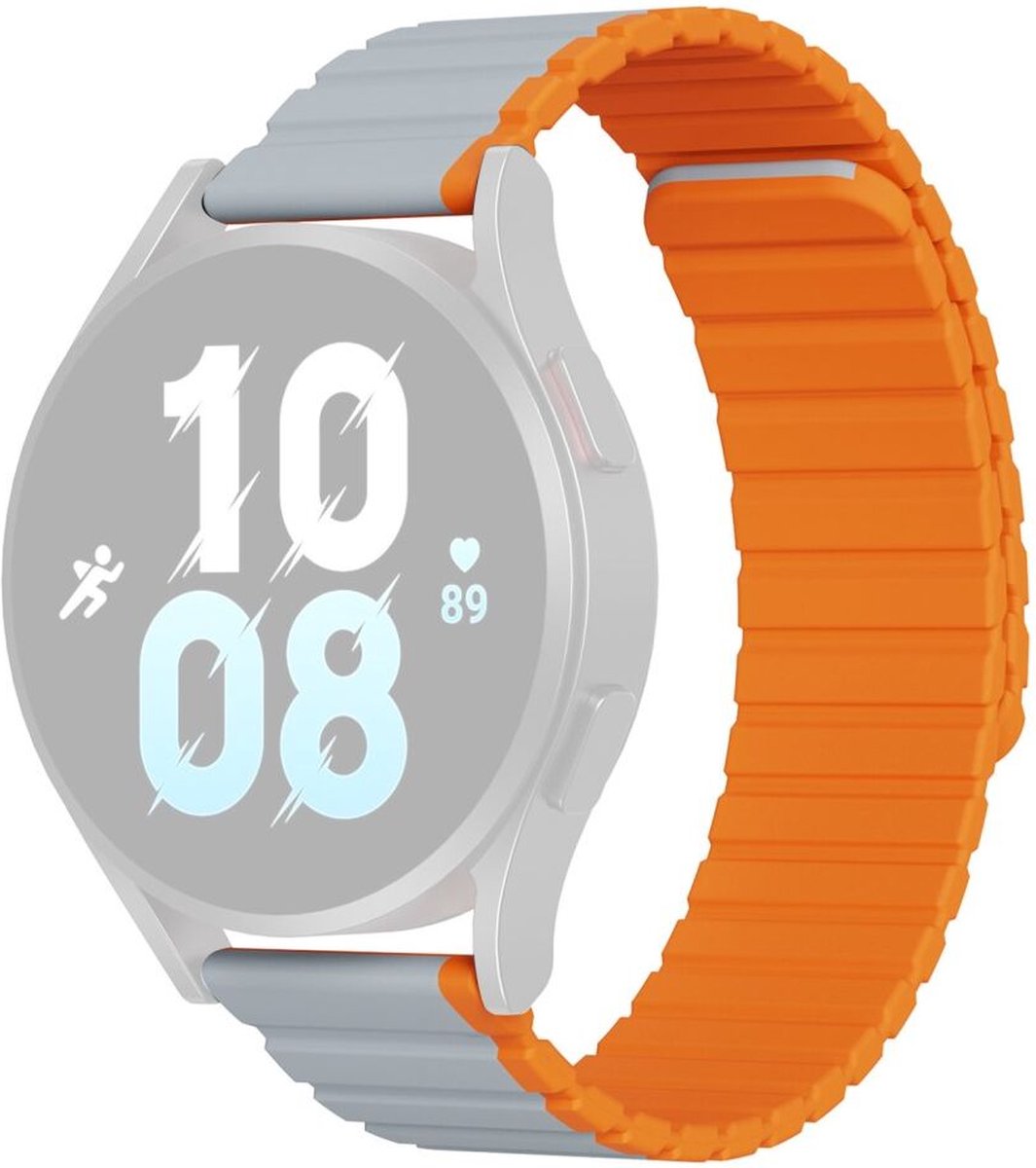 Dux Ducis LD Strap - Universeel Smartwatch Bandje 22MM - Grijs Oranje