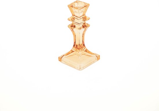 Housevitamin Glazen Kandelaar -Amber-8x15,5cm