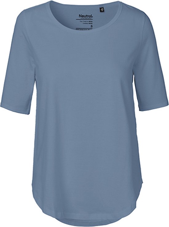 Ladies´ Half Sleeve T-Shirt met ronde hals Dusty Indigo - M