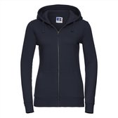 Russel - Authentic Hoodie met Rits Dames - Donkerblauw - L