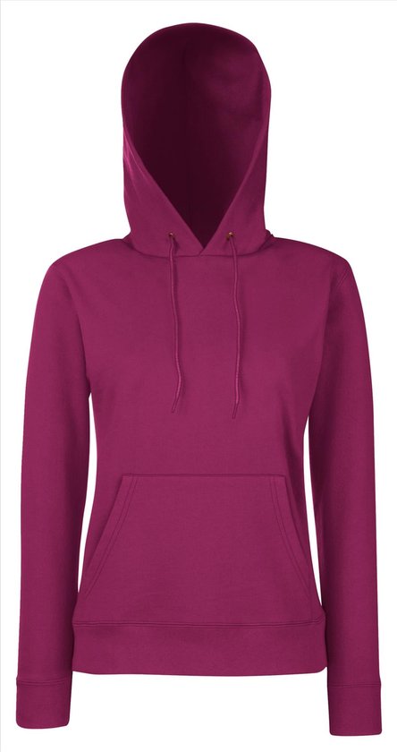 Fruit of the Loom - Lady-Fit Classic Hoodie - Bordeauxrood - XS
