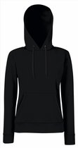 Fruit of the Loom - Lady-Fit Classic Hoodie - Zwart - XS