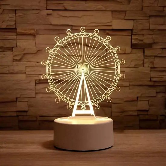 3D Illusie Lamp Reuzenrad