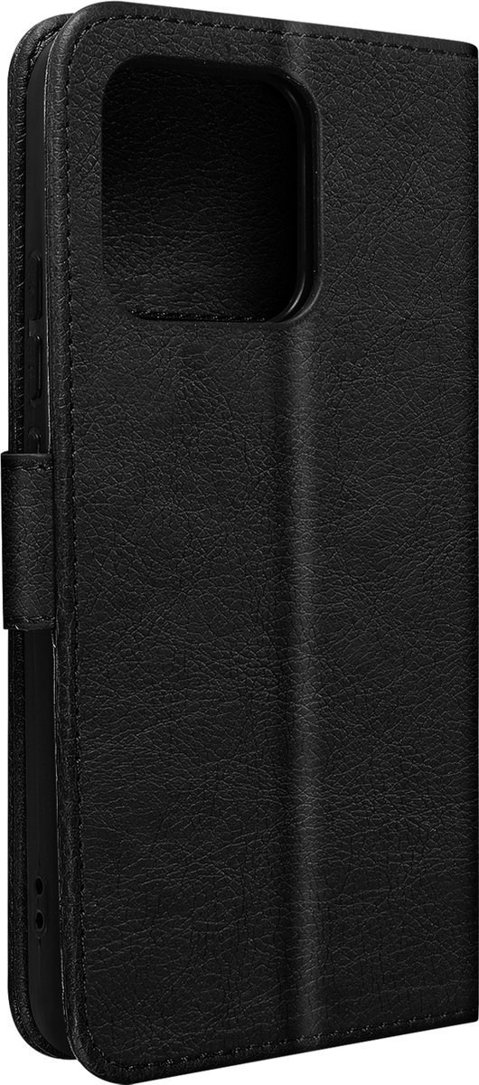 Avizar Portemonneehoesje voor Redmi 13 Chesterfield Generfd Standfunctie, Zwart