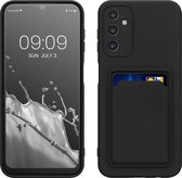 kwmobile telefoonhoesje geschikt voor Samsung Galaxy A14 5G - Hoesje met pasjeshouder - TPU case in zwart