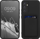 kwmobile telefoonhoesje geschikt voor Samsung Galaxy A34 5G - Hoesje met pasjeshouder - TPU case in zwart