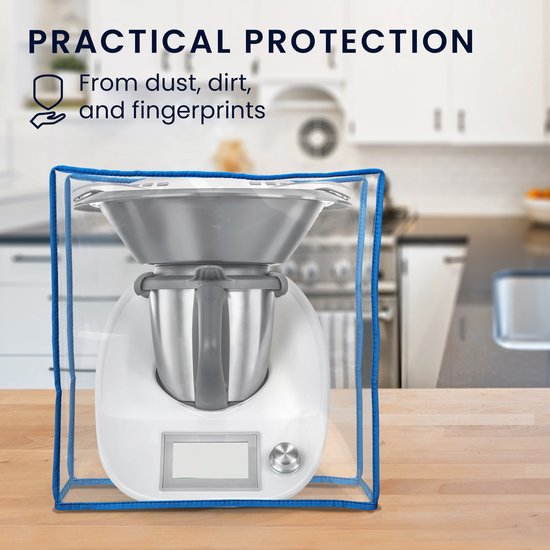 HOUSSE DE PROTECTION THERMOMIX TM5-TM6/TM31 Avec Varoma Transparente Biais Noir