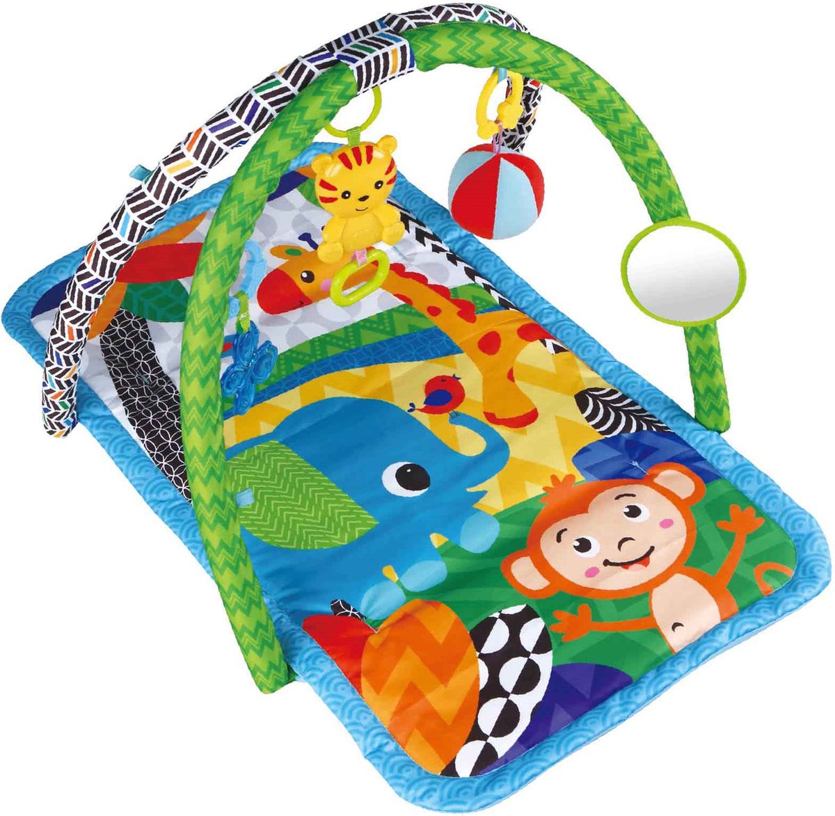 Bol.com YAR Babysoundz - Babygym - speelkleed - speelkleed met boog - 3-in-1 Gym met muziek en lichtjes -85x85cm aanbieding