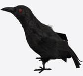 Raaf/kraai - zwart - Halloween decoratie dieren - 20 cm