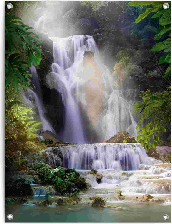 Tuinposter Waterval 80x60 cm
