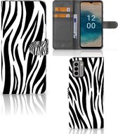 Etuis Portefeuille Compatible avec Cuir Flip Cover Fermeture magnétique pour Nokia G22 Coque Zèbre