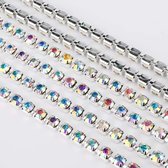 Strass lint 50 cm steentjes diamantjes chrystal naaien knutselen versieren glitter