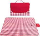 Picknickmat - XXL Picknickkleden - 200x200 cm - Rood en Wit Geruit - Waterdicht – Buitenkleed