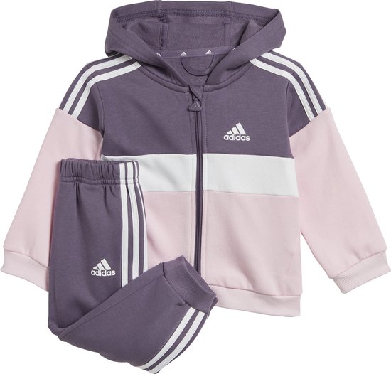 adidas Sportswear Tiberio 3-Stripes Colorblock Fleece Survêtement Kids - Enfants - Violet - 62
