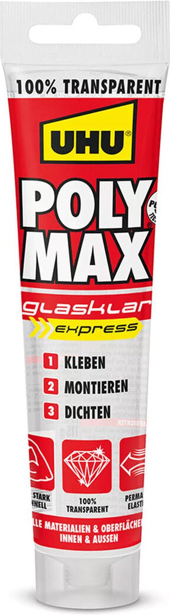 Verzegelaar/kleefstof UHU 6310615 Poly Max Cristal Express Transparant 115 g