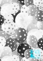 Cadeaupapier Ballonnen Zwart Wit K601575/1- Breedte 70 cm - m lang - Breedte 70  cm