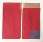 Cadeauzakjes, Rood 7x13cm. per 200st
