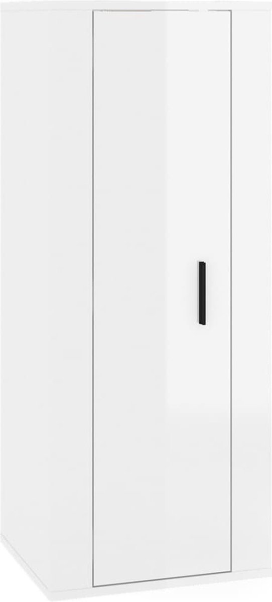 vidaXL - Tv-wandmeubel - 40x34,5x100 - cm - hoogglans - wit