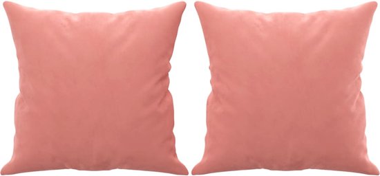 vidaXL-Sierkussens-2-st-40x40-cm-fluweel-roze