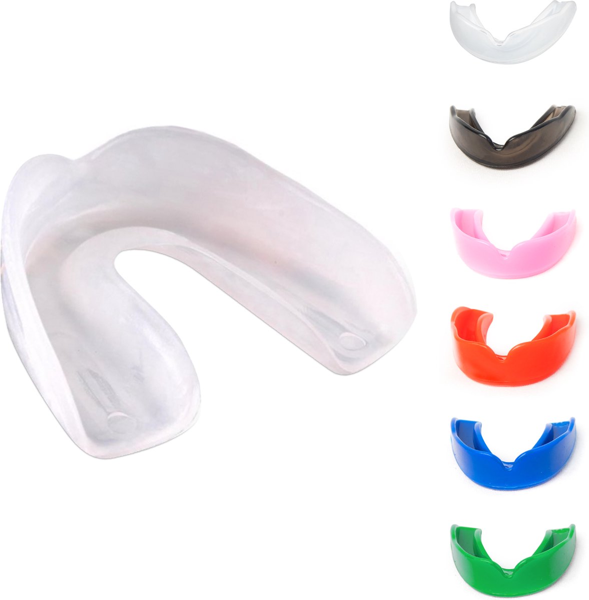 Ali's Fightgear gebitsbeschermer - Transparant - Kinderen - Gebitsprotecties - Makkelijk te vormen - Tandenknarsen - Bitje Vechtsport - Gebitsbeschermer - Mouthgard - Anti Snurk - Knarsbitje - Gebitsbeschermer Vechtsport - Tandenknarsen bitje