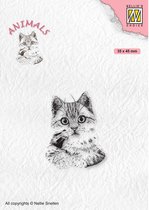 ANI021 Nellie Snellen Clearstamp Animals - Pussycat - katten kat - poes