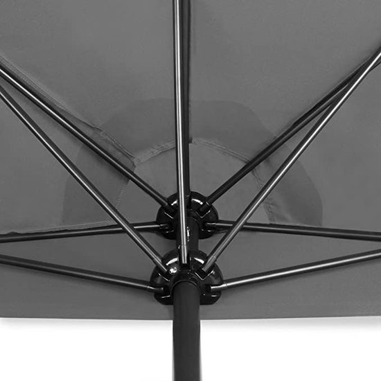 Parasol - Half Rond - Balkonparasol - 250 cm - Antraciet van Pro Garden — afbeelding 5