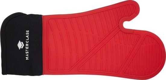 MasterClass Siliconen Ovenwanten, Hittebestendige Handschoenen met Katoenen Vulling, Enkelzijdige Antislip Handschoenen voor Koken en Bakken, BPA-Vrij, Zwart/Huntergroen MasterClass Siliconen Ovenwanten, Hittebestendige Handschoenen met Katoenen Vulling, Enkelzijdige Antislip Handschoenen voor Koken en Bakken, BPA-Vrij, Zwart/Huntergroen