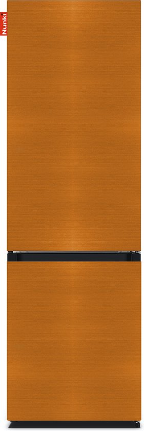 NUNKI LARGECOMBI-FBRO Combi Bottom Koelkast, E, 198+66l, Brushed Bronze Front