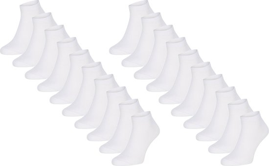 Mario Russo - Heren Sokken 10-Pack Sneaker Sokken - Wit - Maat 39-42