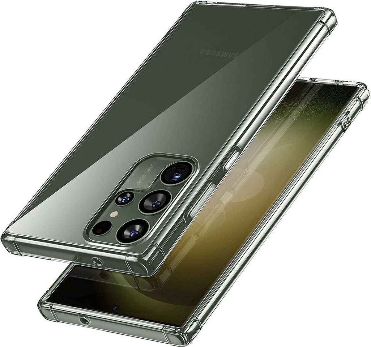 ESR Krystec Back Cover Hoesje Transparant Geschikt voor Samsung Galaxy S23 Ultra