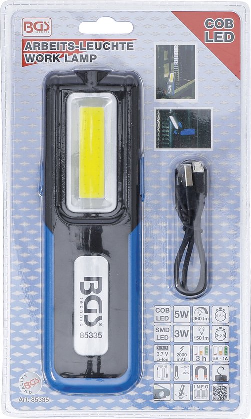 BGS COB-LED werklamp uitklapbaar