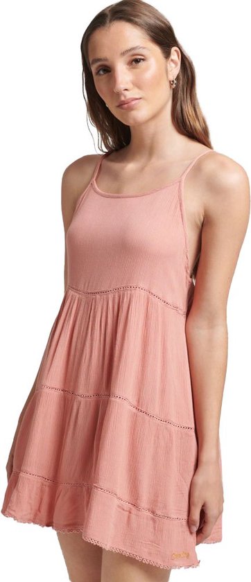 Superdry Vintage Mini Beach Cami Dress Rose XS Femme