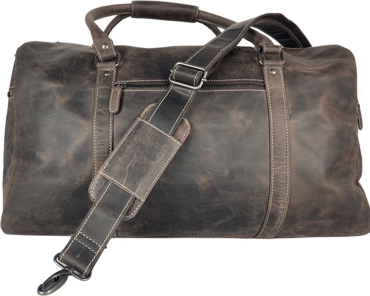 Sporttas – Bruin Leer– Weekendtas – Handbagage - Reistas - XXL - Tas - Leer - Sport - Reizen - Travelbag