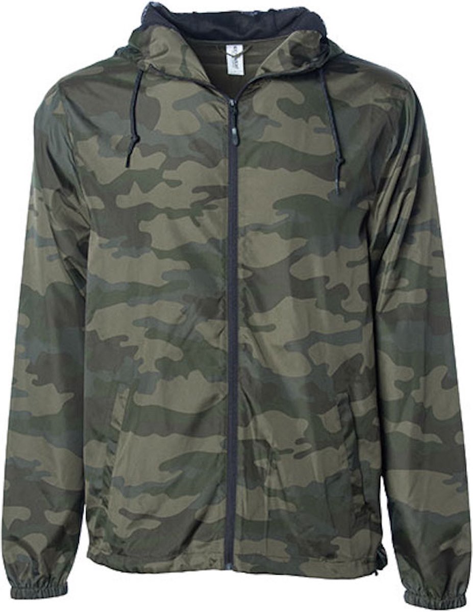 Unisex Lightweight Windbreaker Outdoorjas Forest Camo