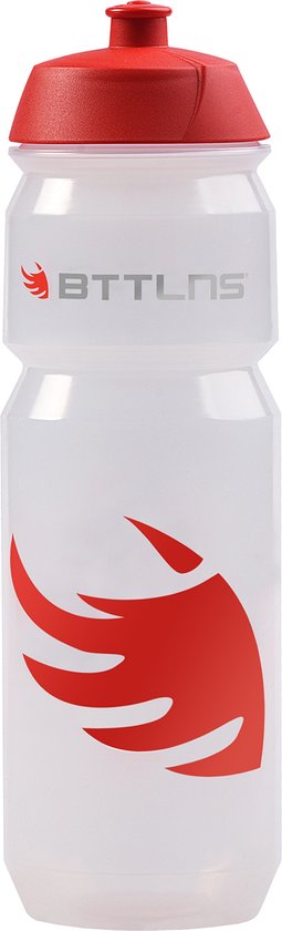 BTTLNS Bidon - Bidon 750 ml - Lekvrij - Moeiteloos schoonmaken - Universele pasvorm - Gemakkelijk in gebruik - koude- en koolzuurhoudende dranken - Flux 2.0 - Transparant