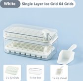 Luxe ijsblokjesmaker voor ijsbad - ijsblokjesvorm doos met deksel - opvangdoos met schep -