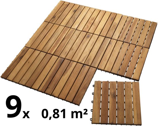 Terrastegels Acaciahout 6 Stuks 1.10 M² Bruin 15 Latjes Vlondertegels Balkontegels Makkelijke En Snelle Montage 1985077814 Terrastegels Acaciahout 6 Stuks 1.10 M² Bruin 15 Latjes Vlondertegels Balkontegels Makkelijke En Snelle Montage 1985077814