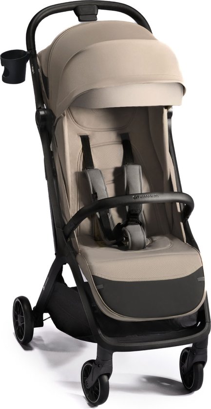 Foto: Kinderkraft nubi 2 lichtgewicht kinderwagen automatisch inklapbaar geschikt tot 25 kg ondersteuning tot 7 9 kg 2 positie verstelbare rugleuning upf50 waterdichte kap 360 draaiwielen moskitonet en cuphouder inclusief beige