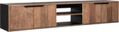 DTP Home Hanging TV stand Cosmo No.1 large, 4 doors, 2 open racks,40x205x40 cm, recycled teakwood