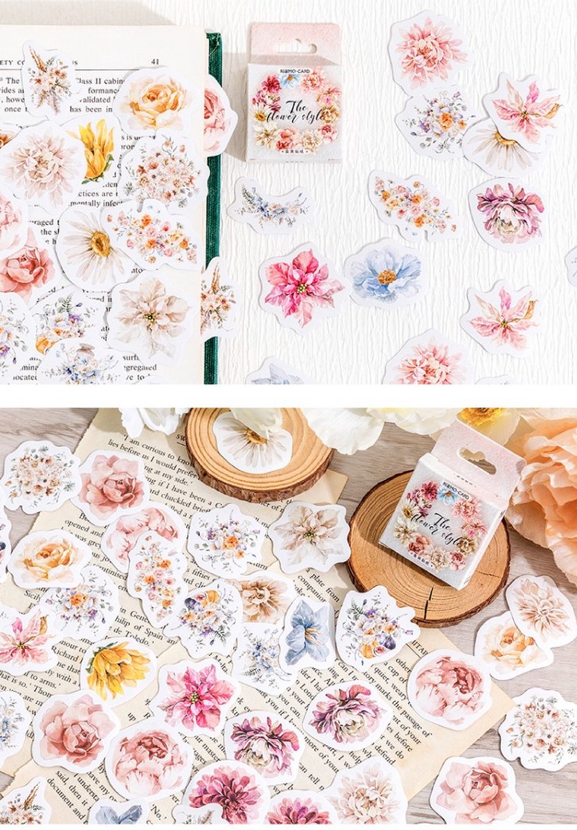 Bullet Journal Stickers - The Flower Style - 46 stuks - Flower Sticker - Bloemen Stickerset — afbeelding 7