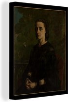 Canvas Schilderij Madame de Brayer - Schilderij van Gustave Courbet - 30x40 cm - Wanddecoratie