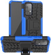 Coverup Rugged Kickstand Back Cover - Geschikt voor Samsung Galaxy A52 / A52s Hoesje - Blauw