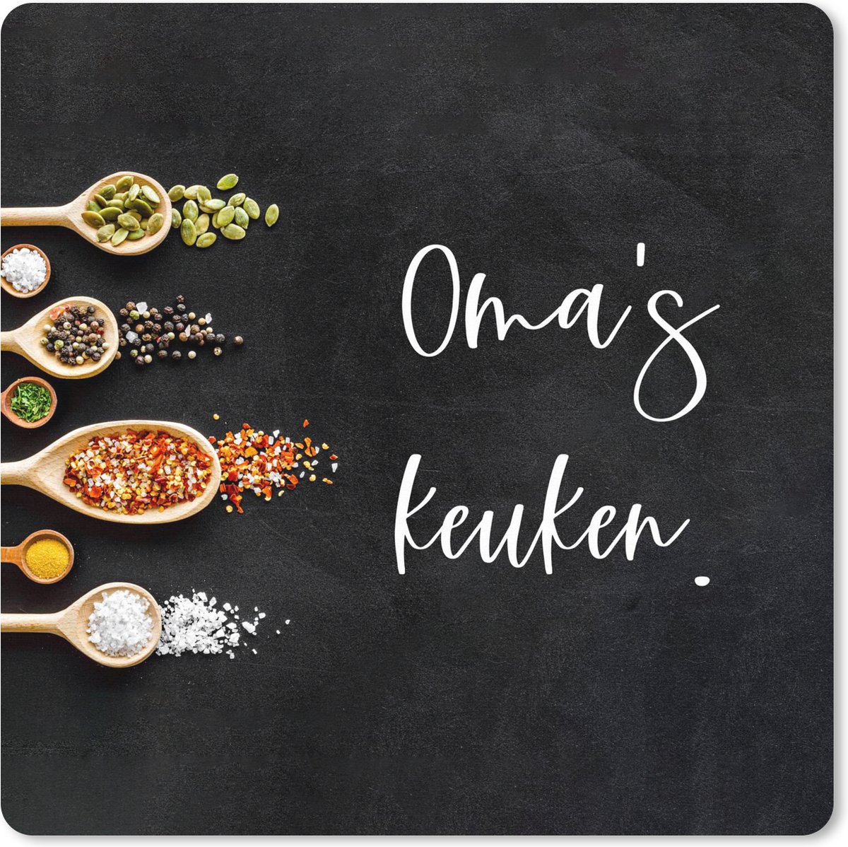 Muismat XXL 80x80 cm - Bureau onderlegger - Bureau mat Oma - Keuken - Oma's keuken - Quotes - Spreuken - Bureaumat - Gaming mousepad xl - Bureaulegger groot - Computer deskmat