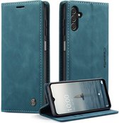 CaseMe Book Case - Geschikt voor Samsung Galaxy A14 Hoesje - Blauw