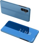 Mirror View Case - Geschikt voor Samsung Galaxy A14 Hoesje - Blauw