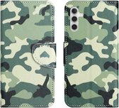 Coverup Book Case - Geschikt voor Samsung Galaxy A14 Hoesje - Camouflage