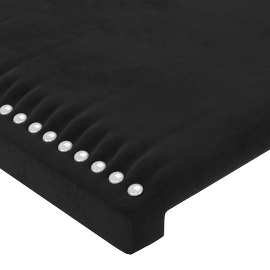 Cadre de lit - ASHATA - 90x190 cm - Velours Noir - Design Contemporain - 1 Place - Maison