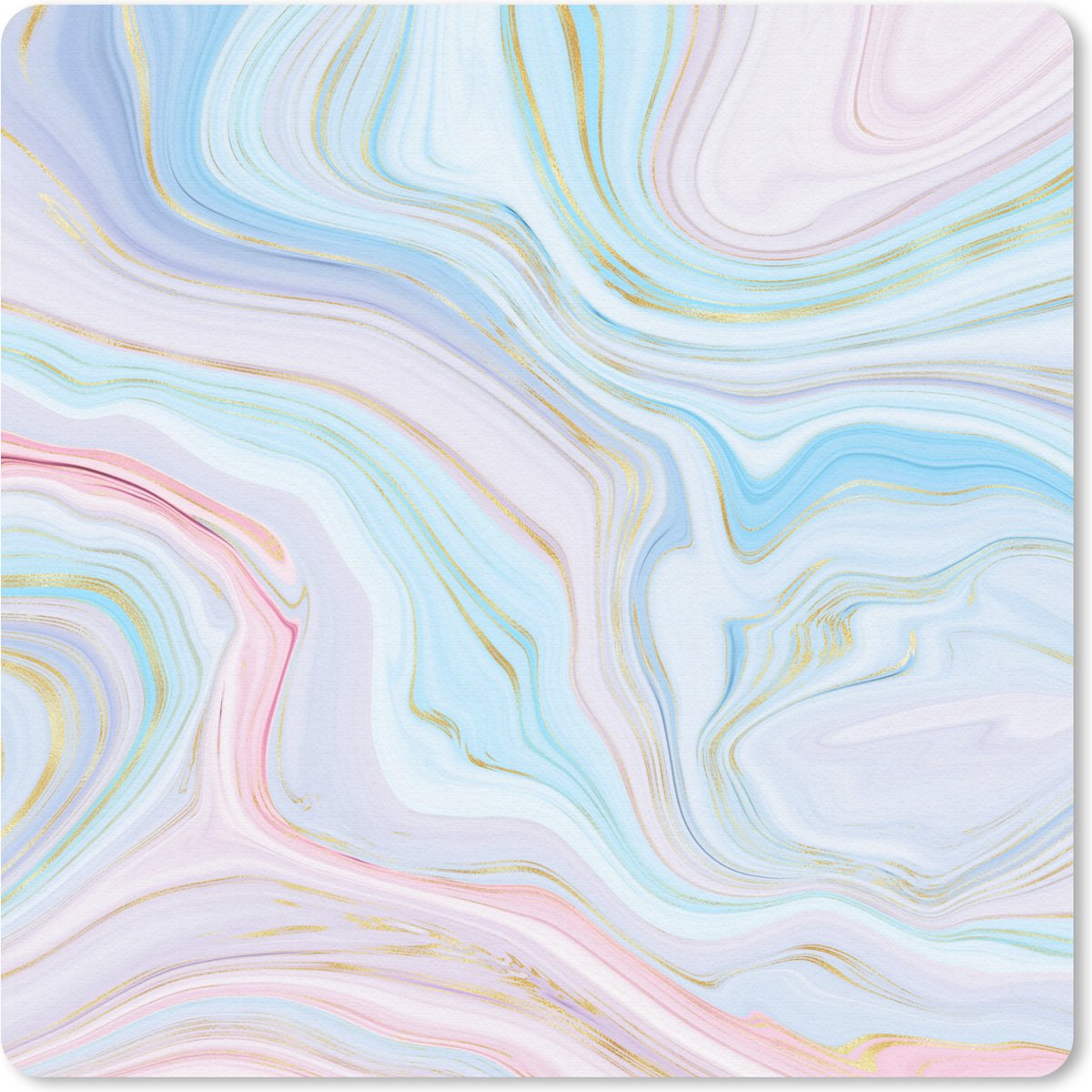 Muismat 20x20 cm - Mousepad Marmer - Pastel - Patronen - Abstract - Muismatten