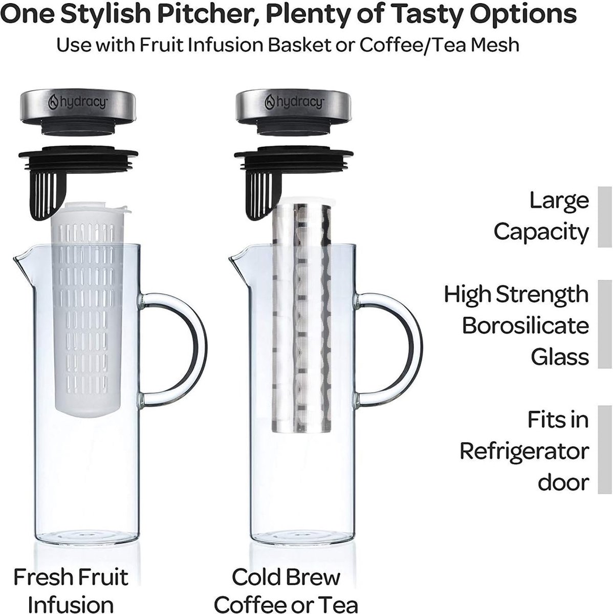 Takeya Gepatenteerd Deluxe Cold Brew Koffiezetapparaat, 1 qt, Zwart